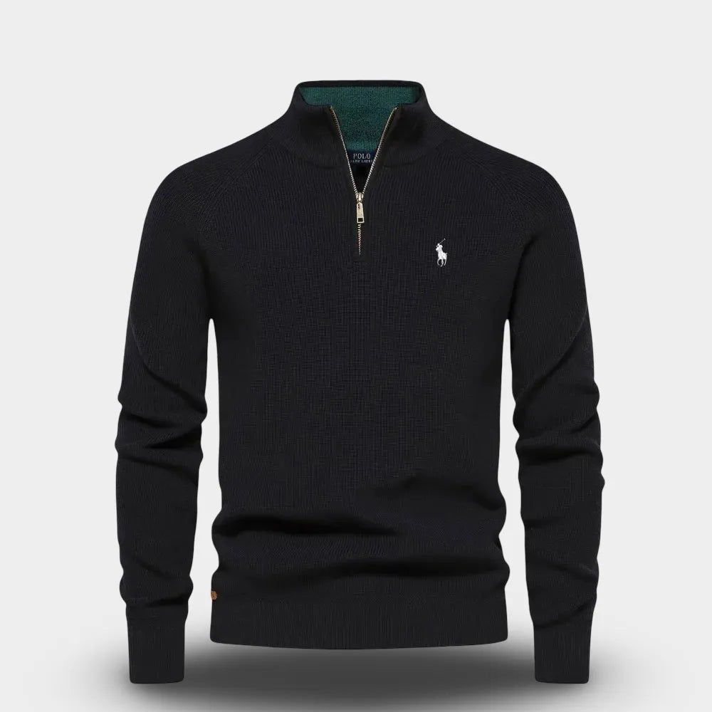 Half-Zip Trui met Opstaande Kraag