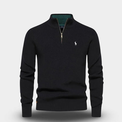 Half-Zip Trui met Opstaande Kraag