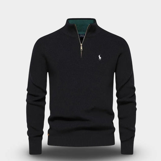 Half-Zip Trui met Opstaande Kraag